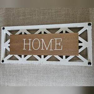 White HOME Wall Decor